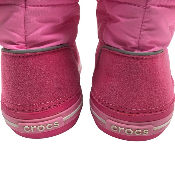 Crocs Kids' Crocband LodgePoint Pull-On Boot Pink J3 - Picture 9 of 17